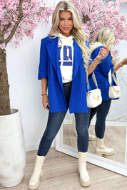 Blazer fendu populaire - Cobalt