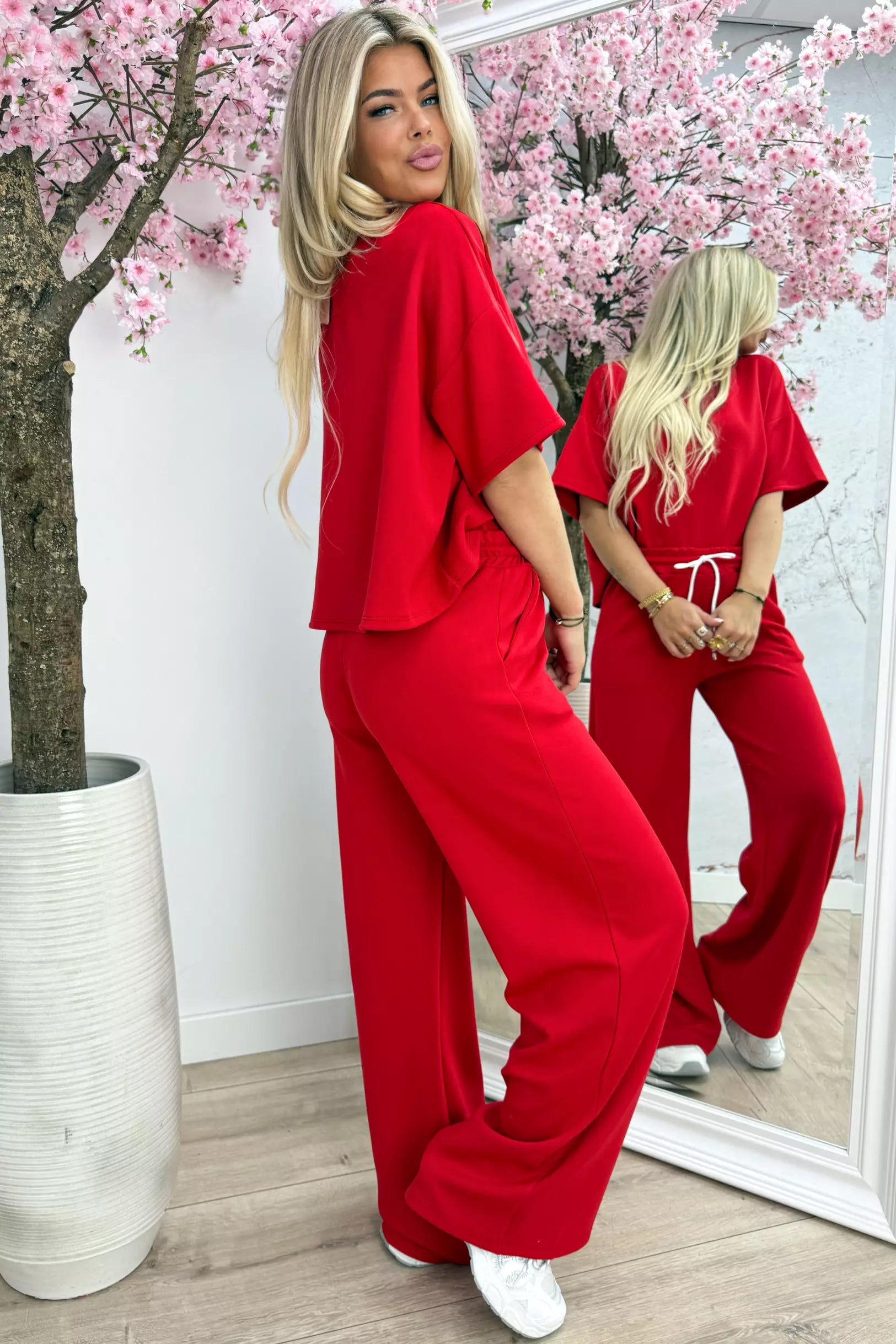 Say less comfy co-ord - Rood