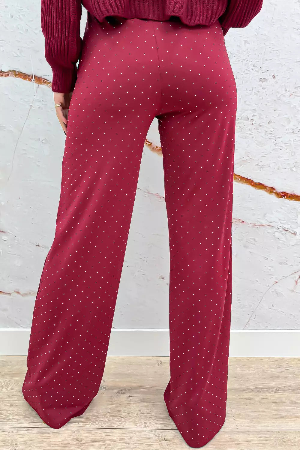 Pantaloni da viaggio con diamanti - Bordeaux
