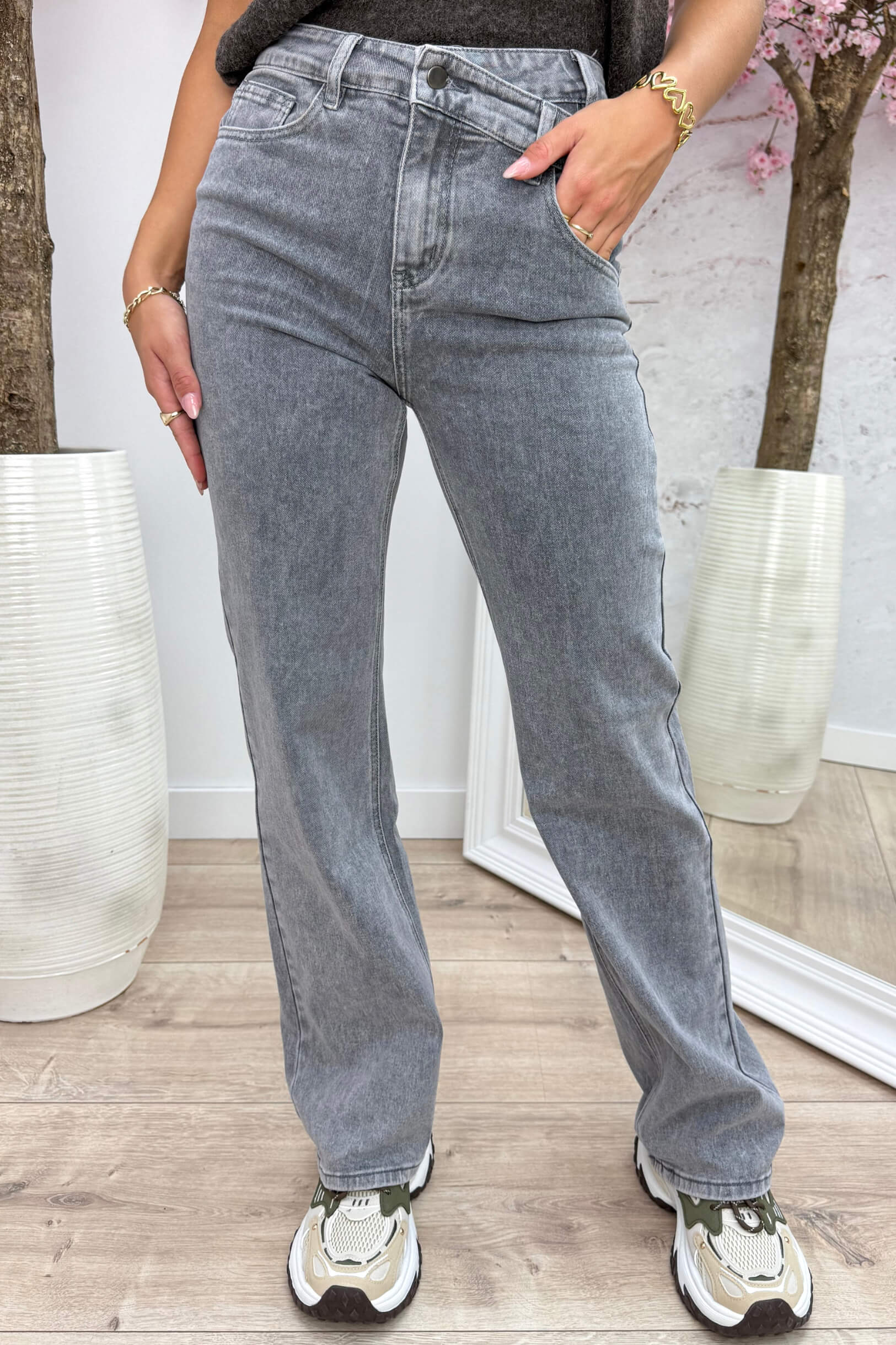 Jeans a gamba dritta RD9087-6/RD9087-13-LT. grigio