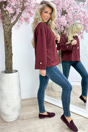 Golden chic blazer - Bordeaux
