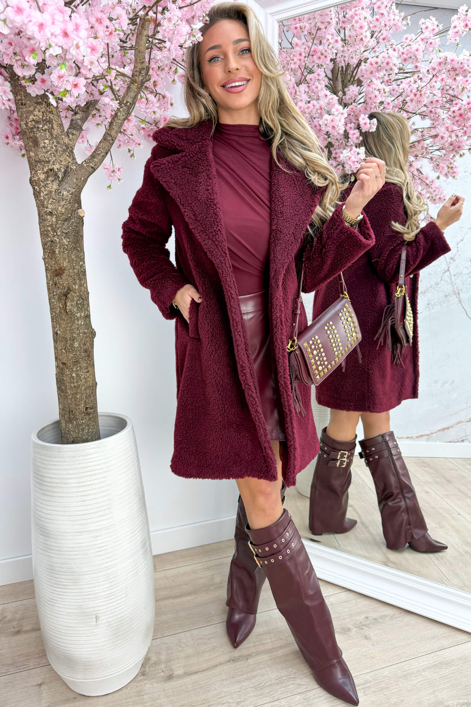 Teddy time jacket - Bordeaux