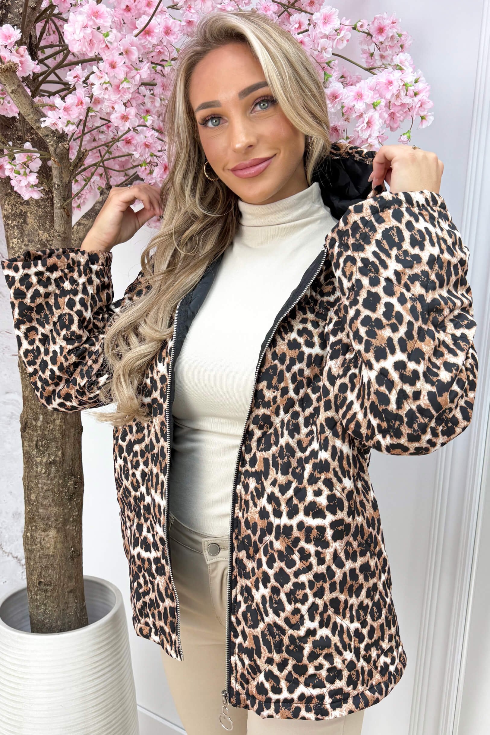Always in leopard jacket - Taupe