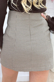 Checkered skirt - Beige