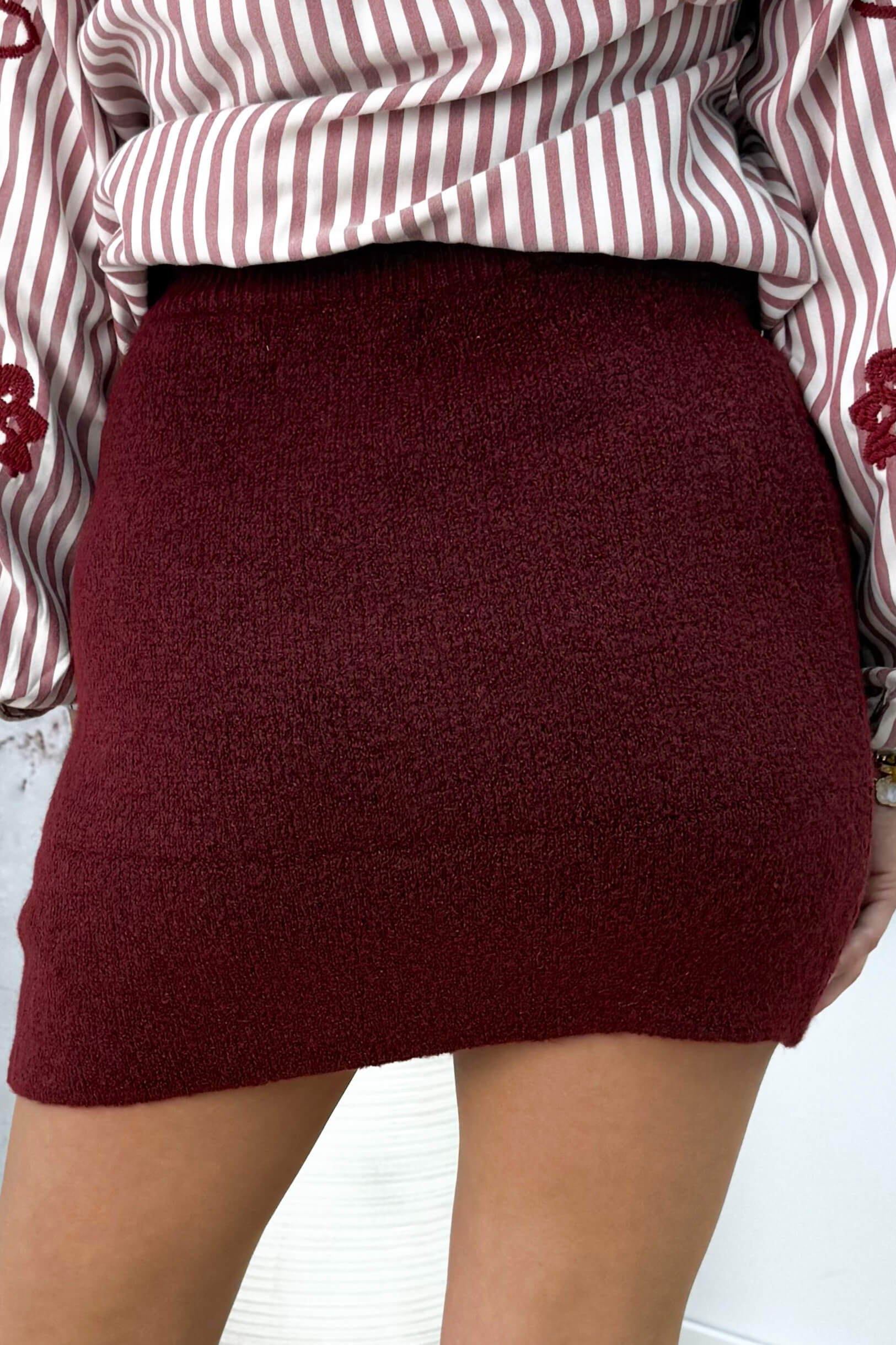 Knitted skirt - Bordeaux