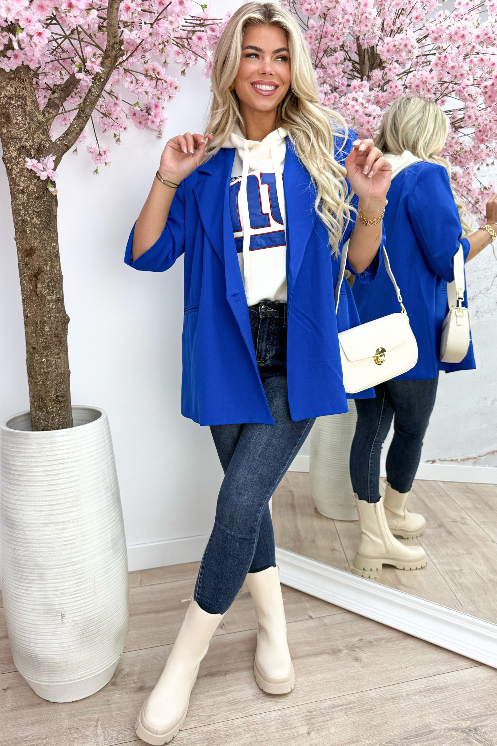 Blazer fendu populaire - Cobalt