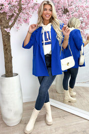 Blazer fendu populaire - Cobalt