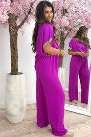 Golden girl co-ord - Berry purple