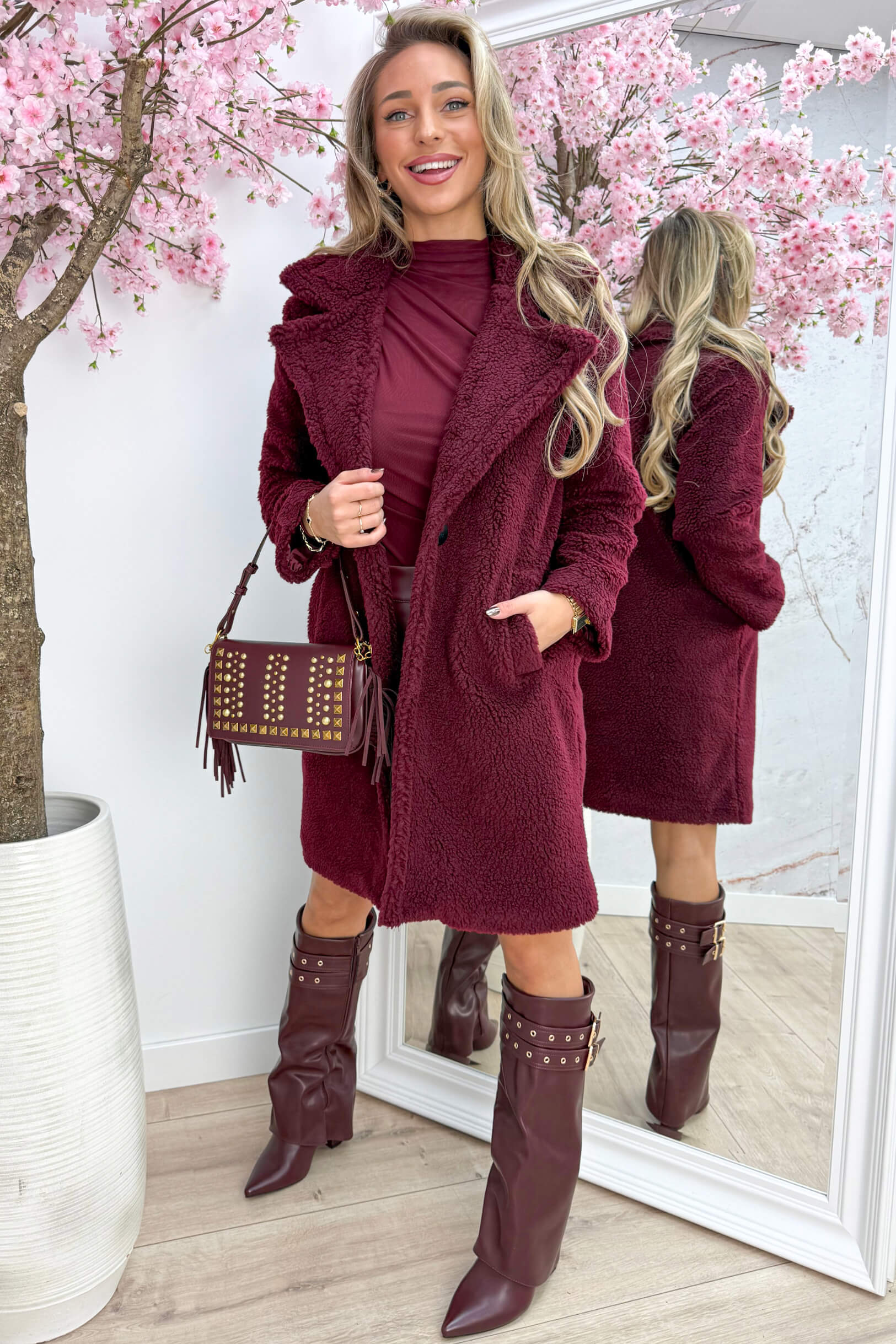 Teddy time jacket - Bordeaux