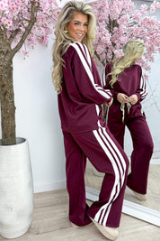 Striped comfy co-ord - Bordeaux