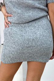 Knitted skirt - Lt. grijs