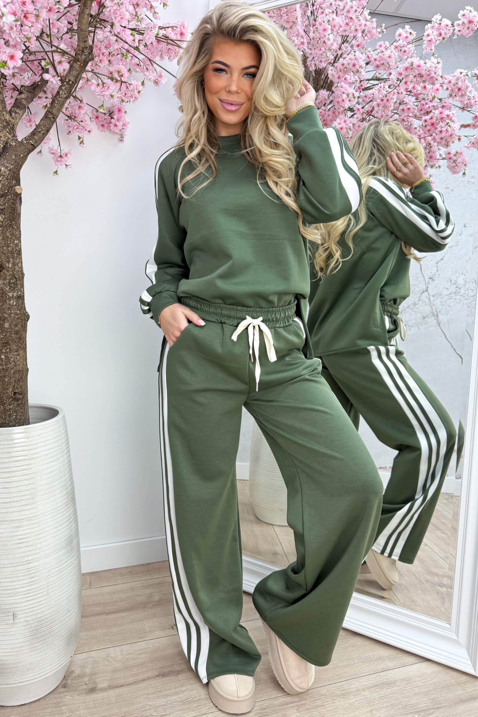 Striped comfy co-ord - Army