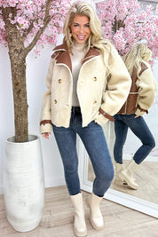 Soft lammy coat - Beige