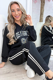 Leopard LA comfy co-ord - Zwart