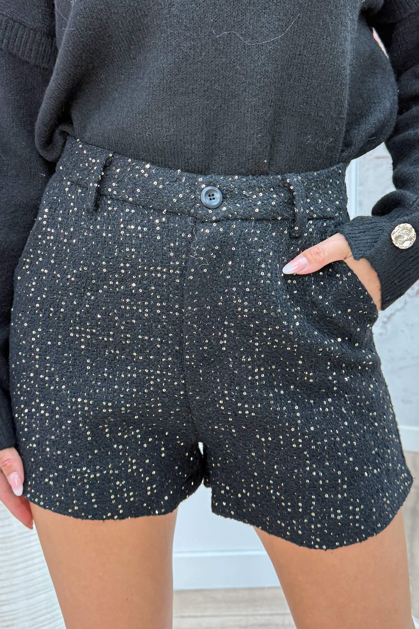 My favorite paillet short - Zwart