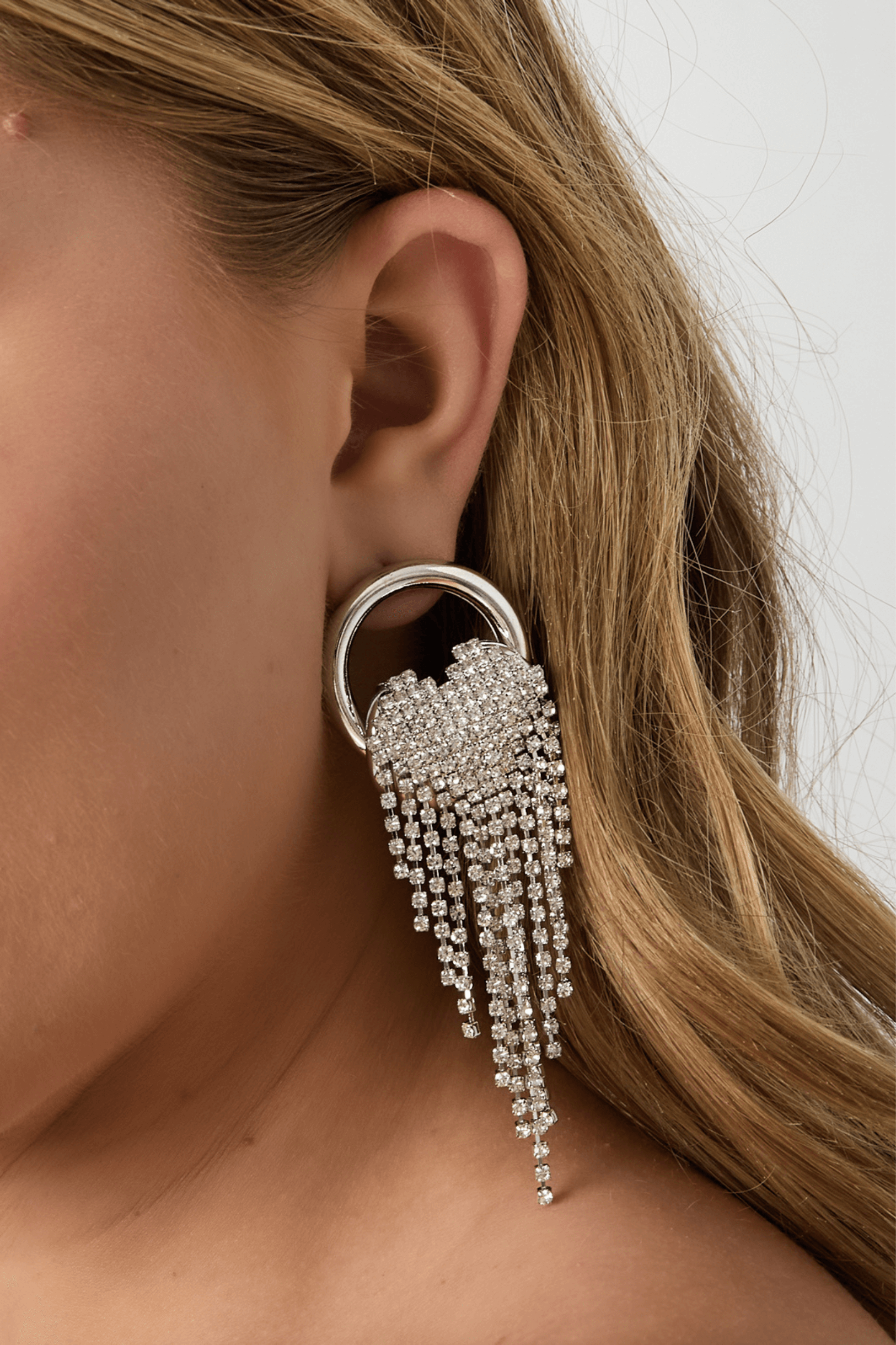 Falling for you oorbel - Zilver