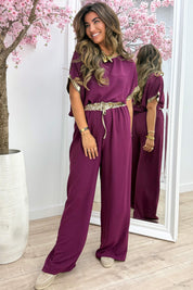 Golden girl co-ord - Dk. paars