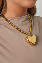 Collier de battement de cœur doré - Gol