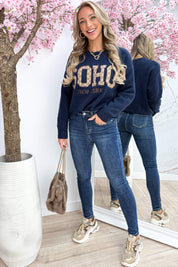 Soho inspired trui - Navy