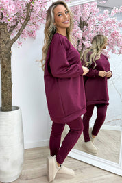 Another perfect embleem comfy co-ord - Bordeaux