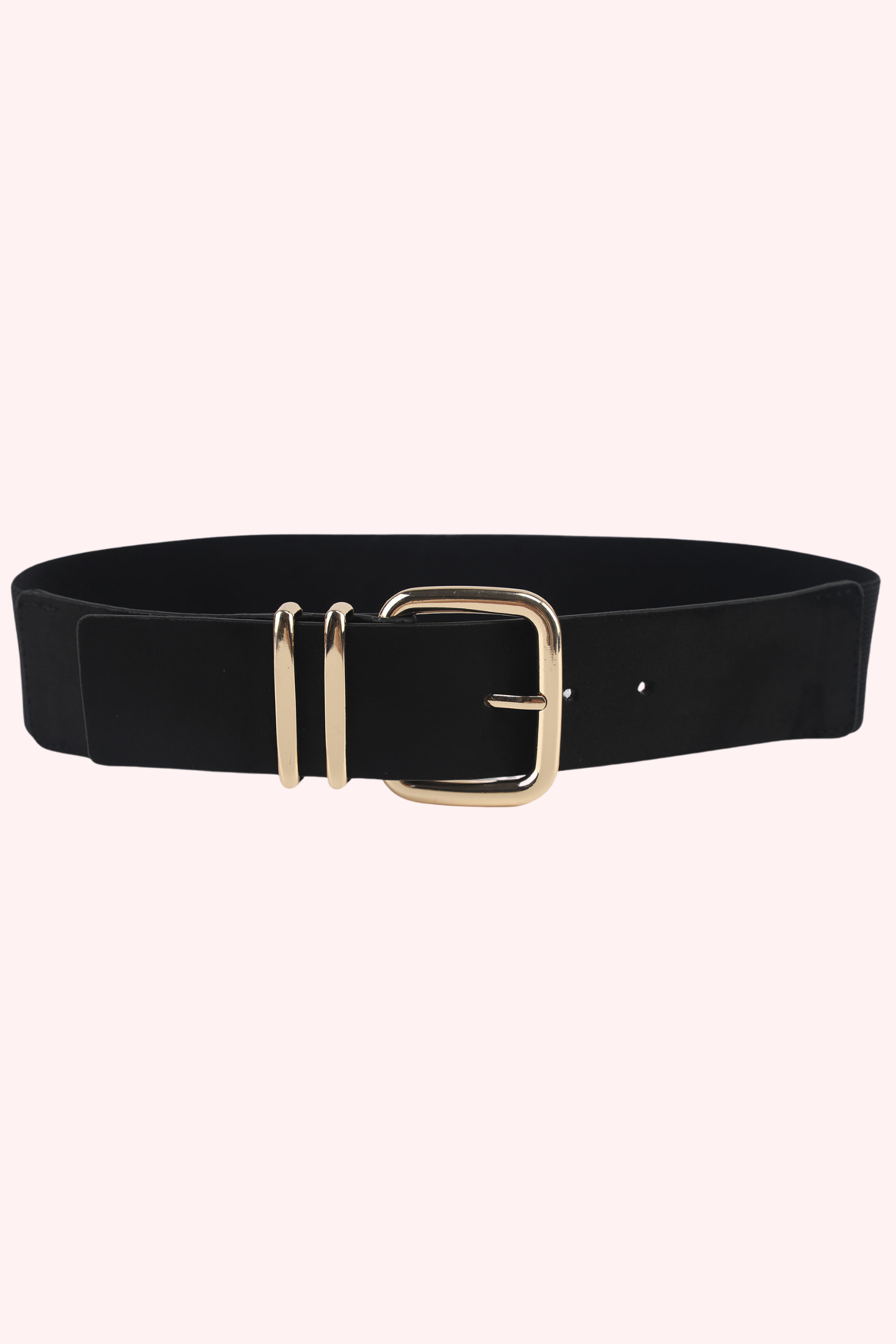 Suede crush belt - black