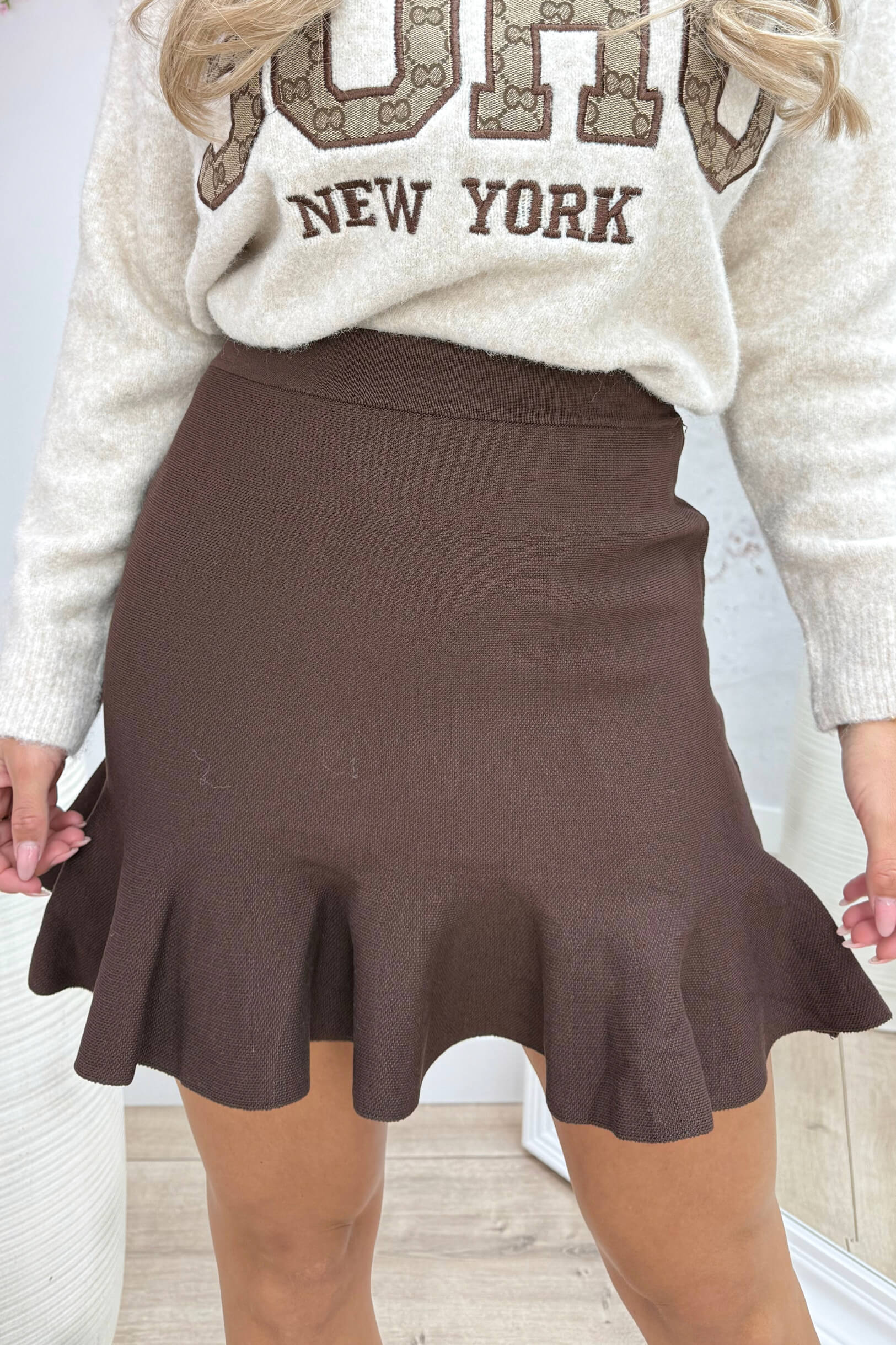 Flairy skirt - Bruin