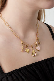 Máscara fuera del collar de bricolaje - oro