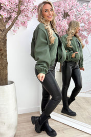 Soft trendy bomber - Army