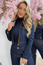 Cable denim jacket - Jeans blue