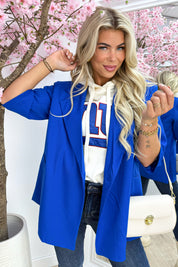 Blazer fendu populaire - Cobalt