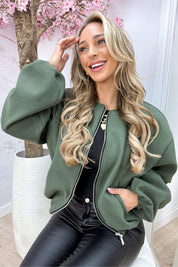 Soft trendy bomber - Army