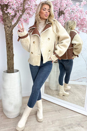 Soft lammy coat - Beige