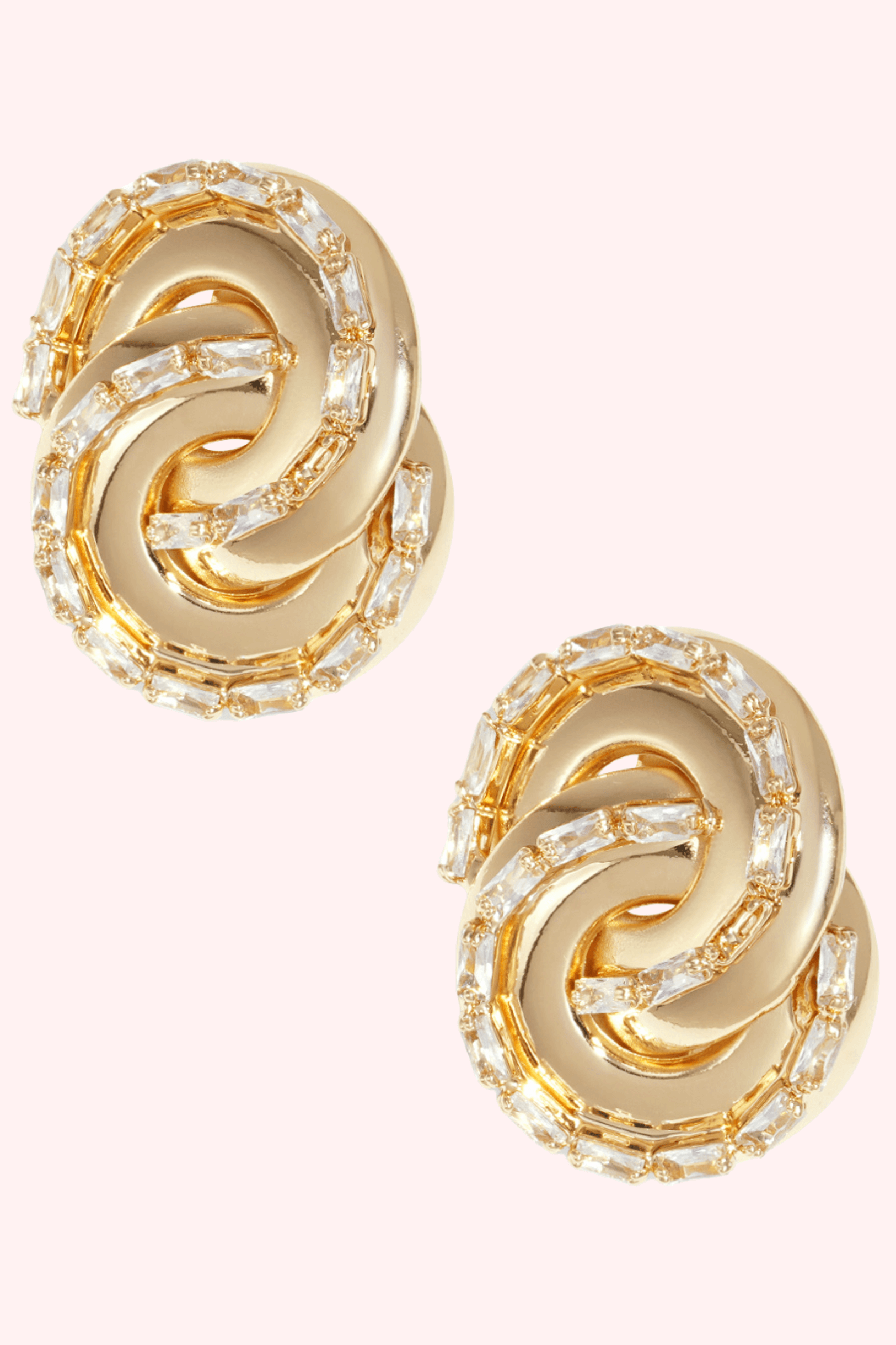 Endless diamond oorbel - Goud