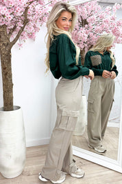 Cargo pantalon pants - Dk. beige