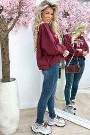 Atelier studio cropped sweater - Bordeaux