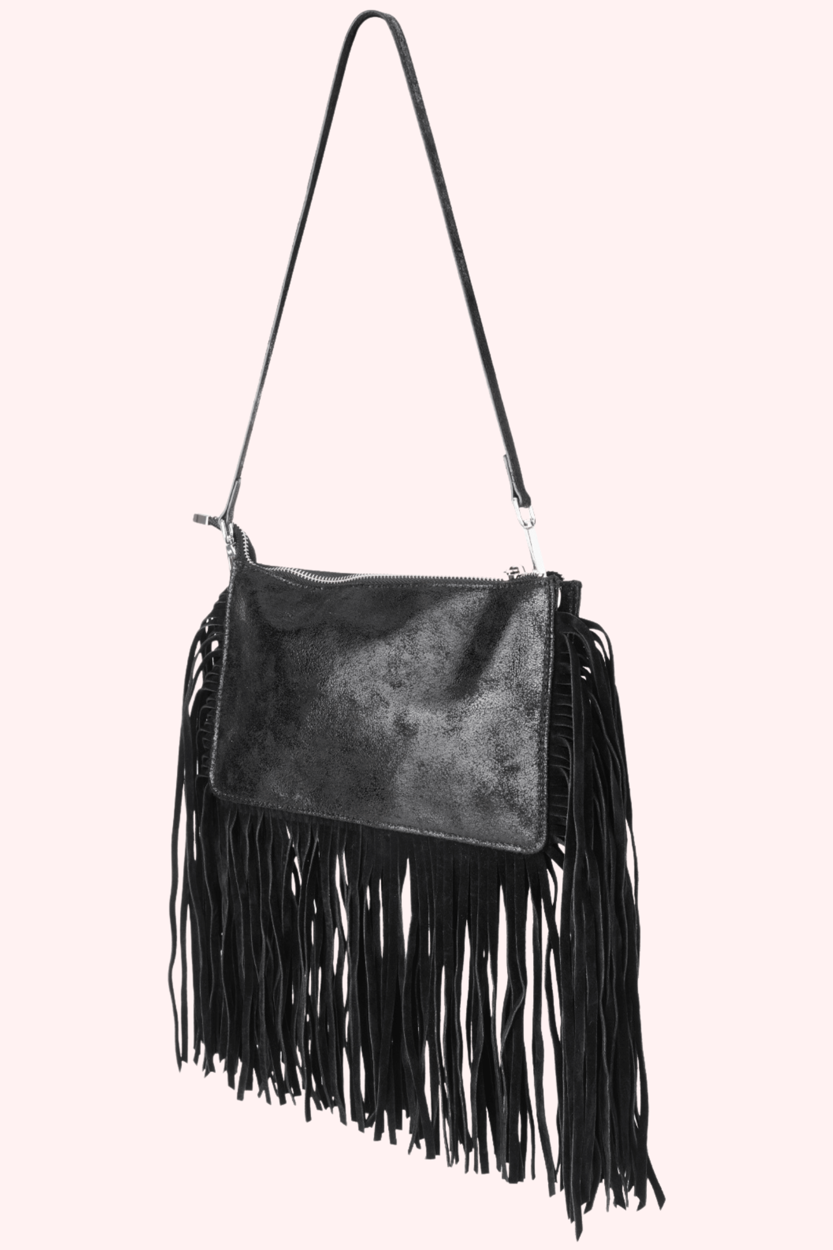 All time favorite fringe bag - Zwart