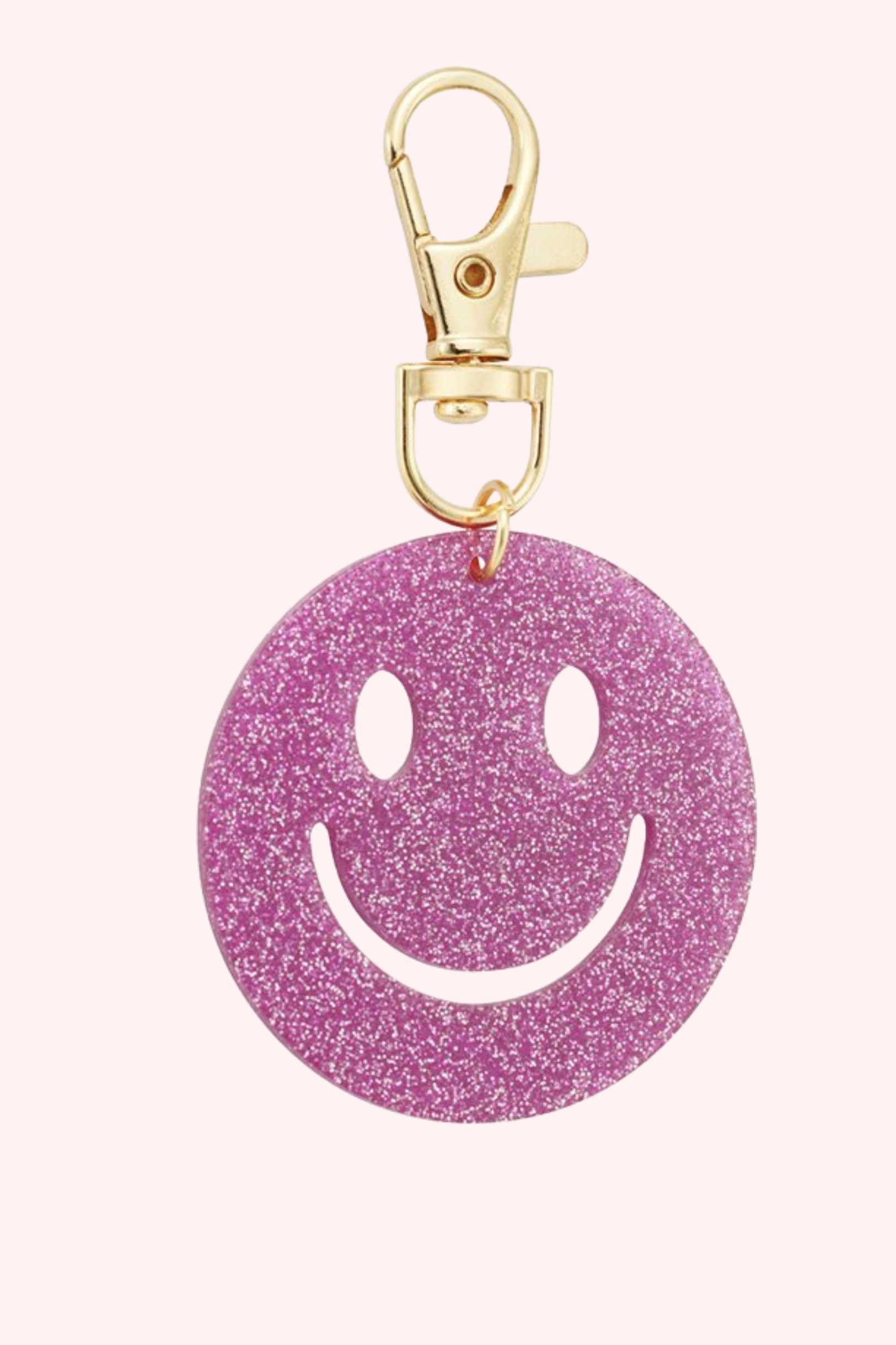 Keep smiling bag charm - Berry purple