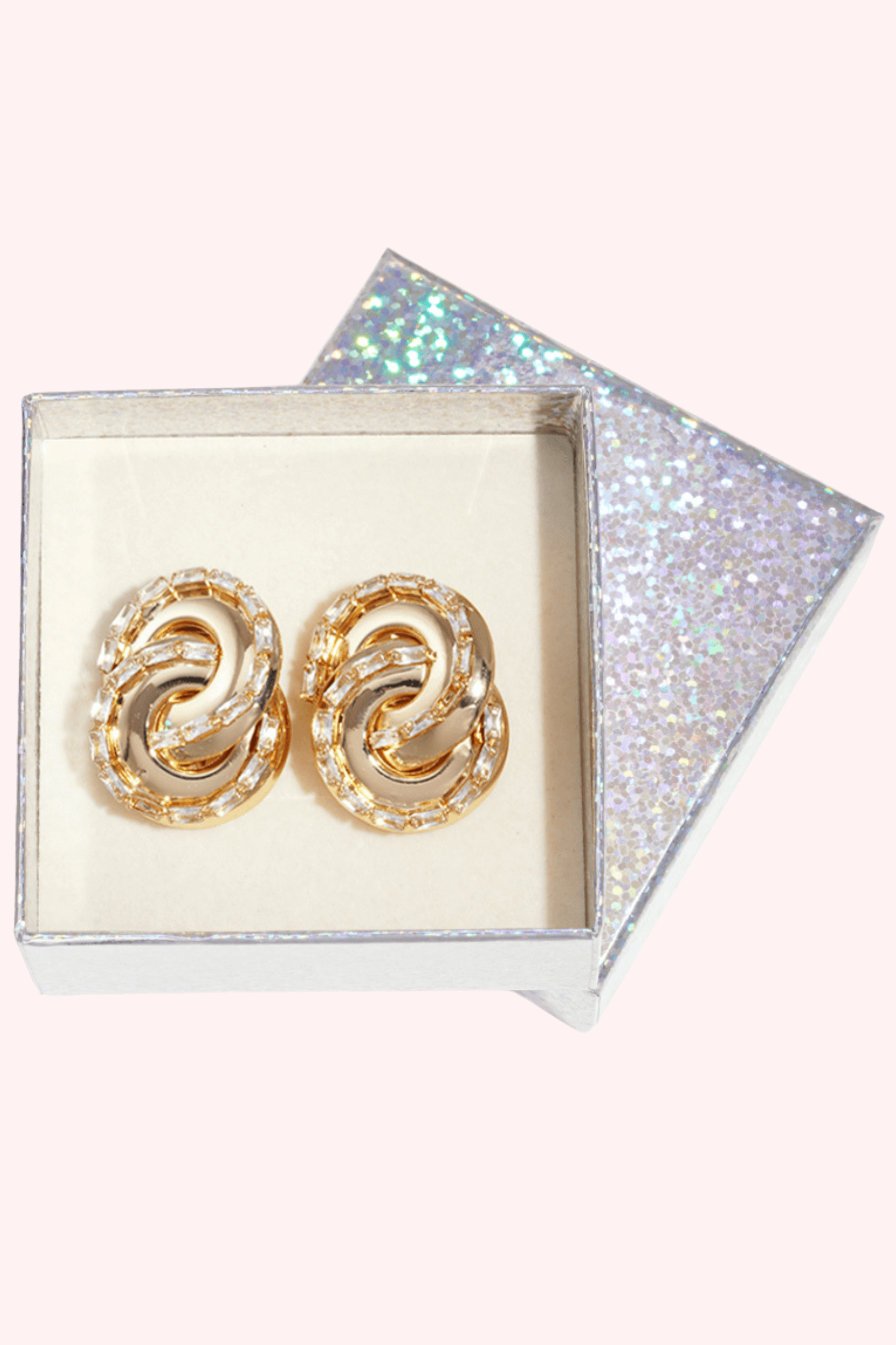 Endless diamond oorbel - Goud