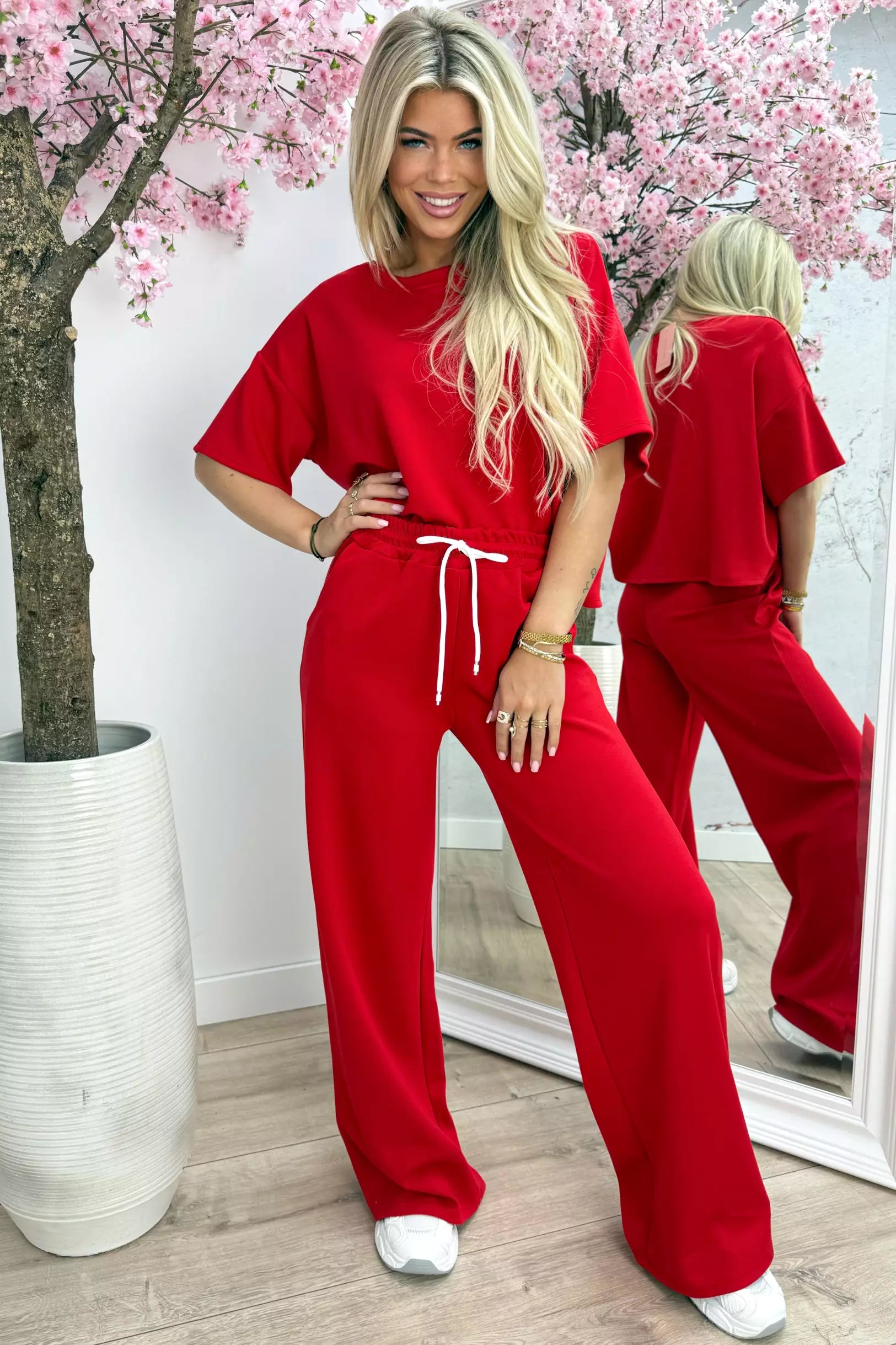 Say less comfy co-ord - Rood
