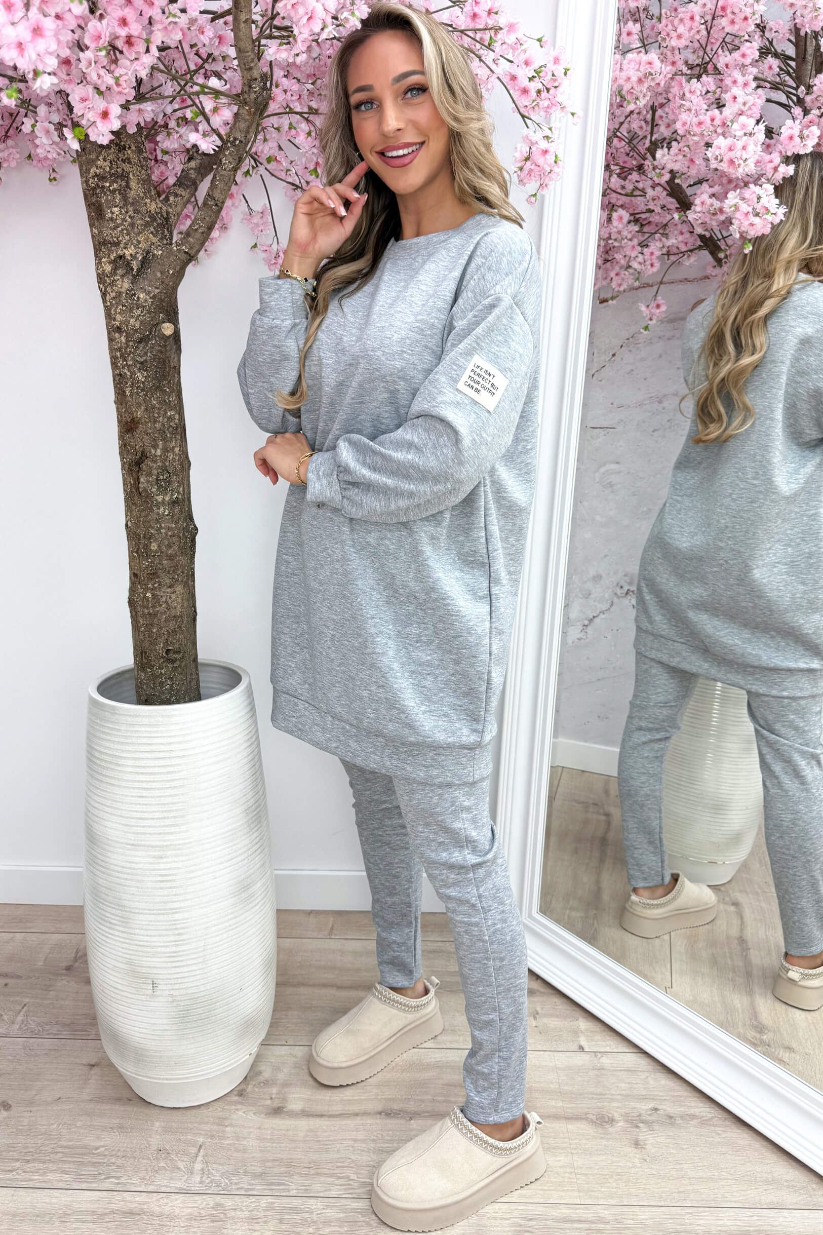 Another perfect embleem comfy co-ord - Lt. grijs