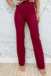 Gerade Bein Pantalon 1.0 - Bordeaux