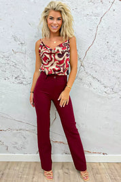 Gerade Bein Pantalon 1.0 - Bordeaux