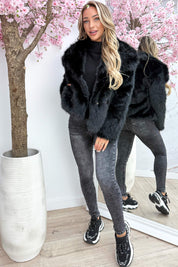 Giacca pelosa 9411 - nero