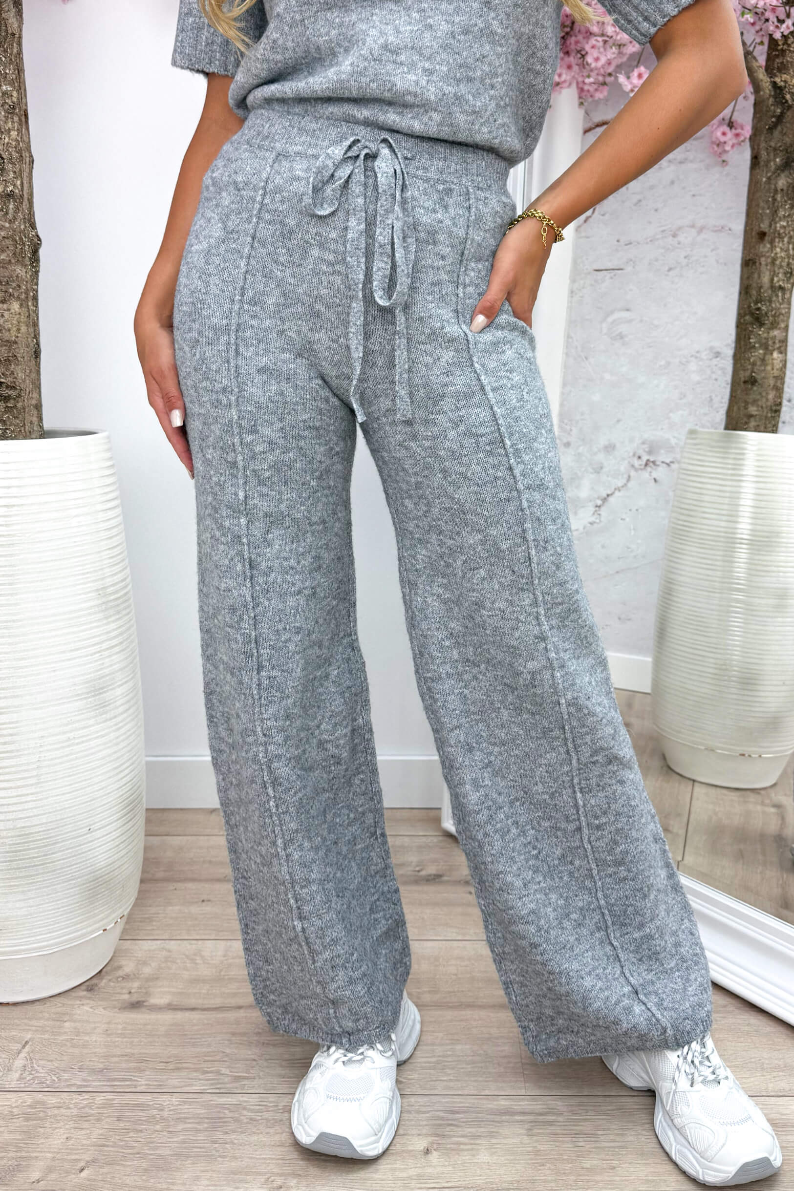 Knitted Pants AW-652-1-Lt. gray