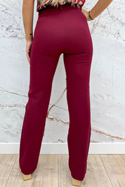 Gerade Bein Pantalon 1.0 - Bordeaux