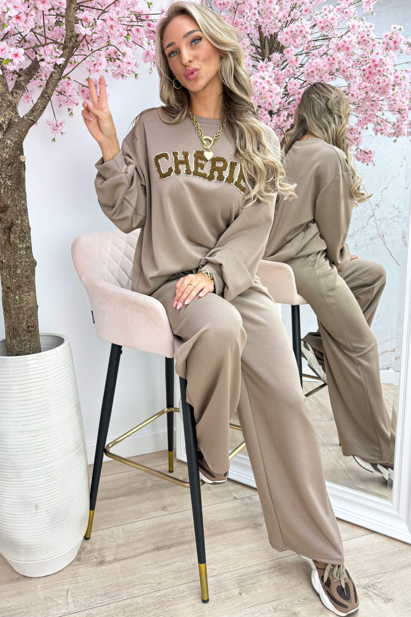 Cherie comfy co-ord - Taupe