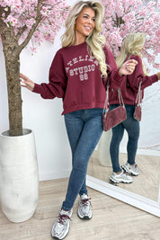 Atelier studio cropped sweater - Bordeaux
