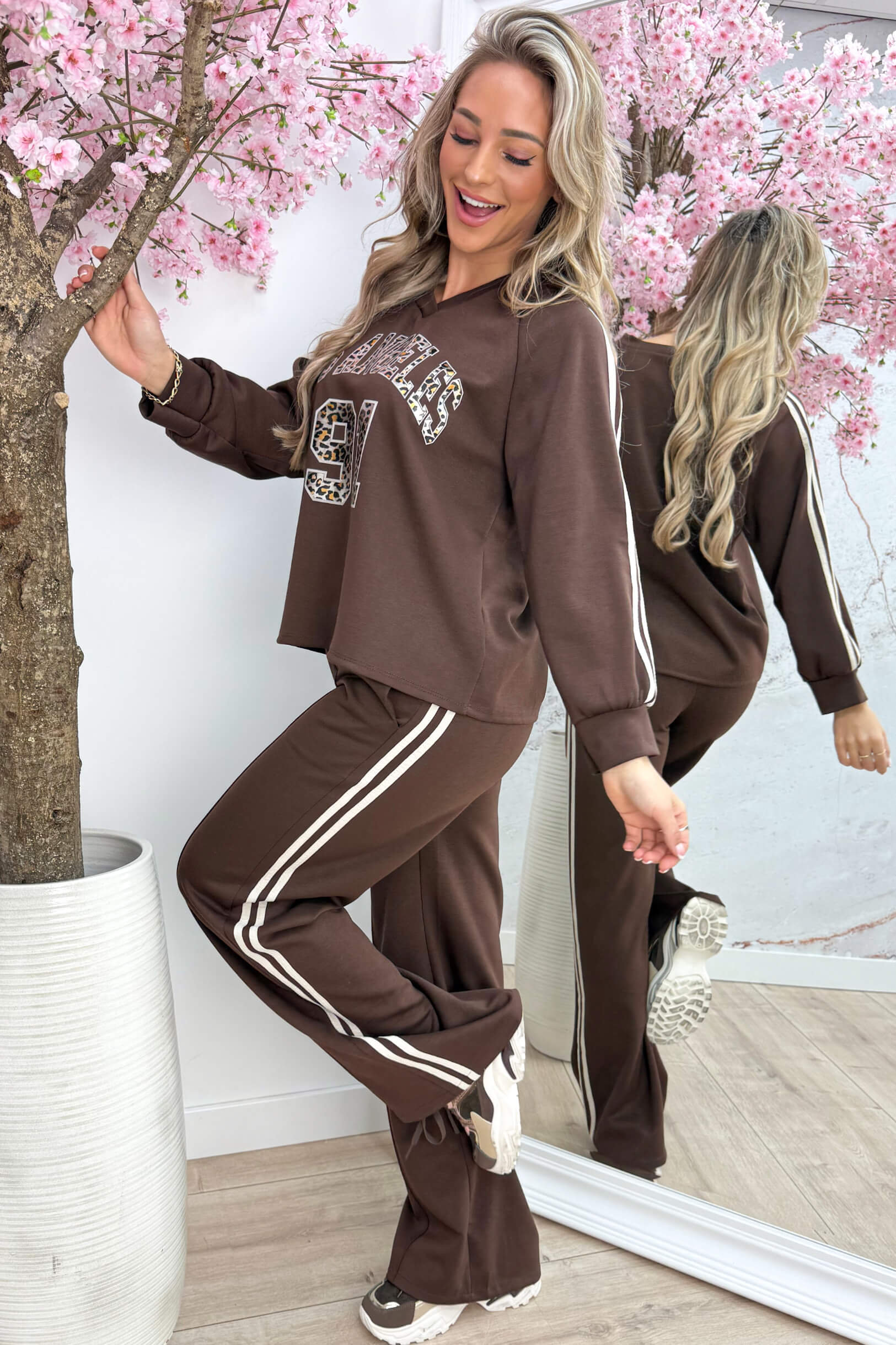 Leopard LA comfy co-ord - Bruin