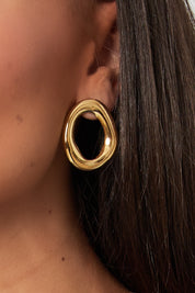 Parring de oasis ovalado - oro