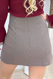 Checkered skirt - Bordeaux